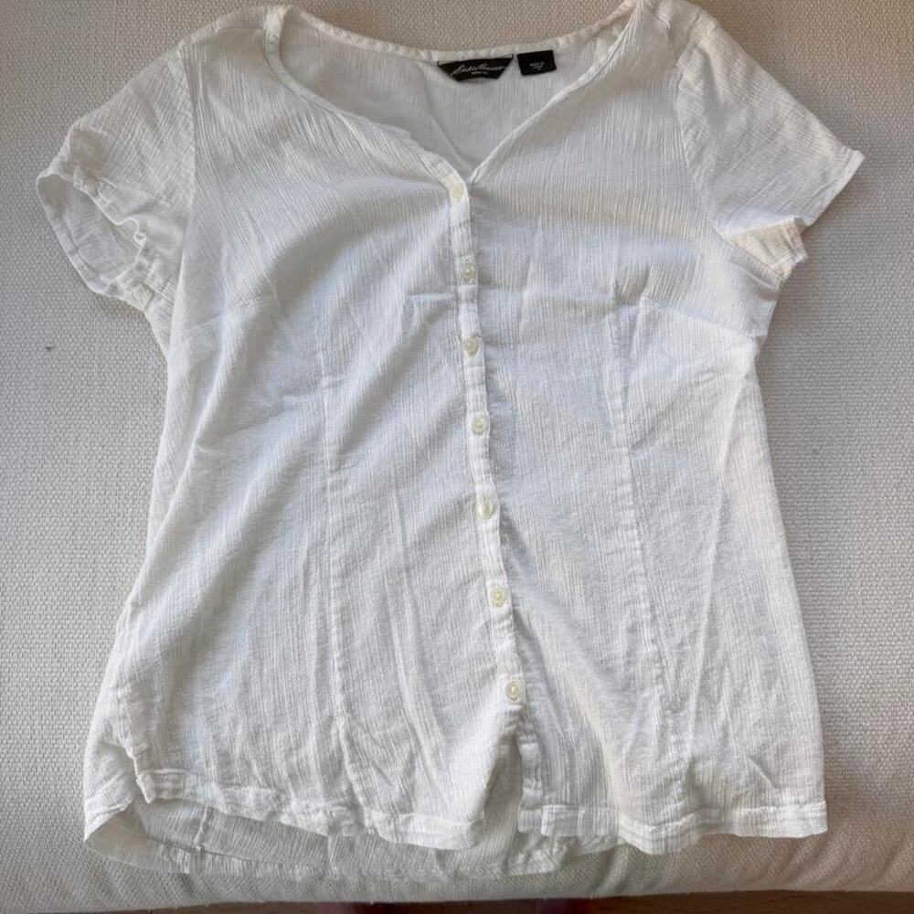 Eddie bauer white button front